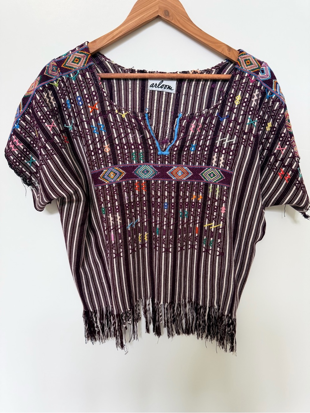 Maroon embroidered top - Picture 2 of 6